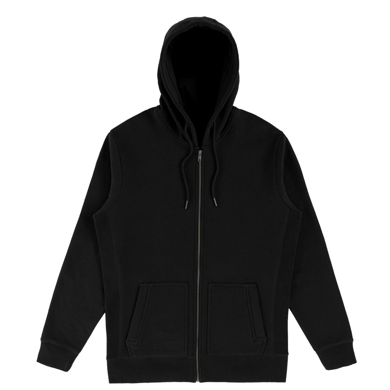 Royalgami Black Classic Zip-Up Hoodie